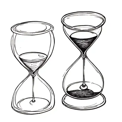 Hour Glass With A B And An L