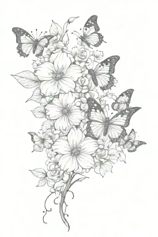 Flowers And Butterflies