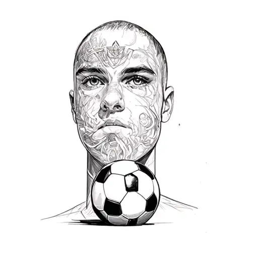 A Soccer Ball And A Person's Eye