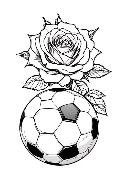 Soccer Ball With Roses