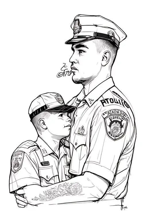 Father And Son Police