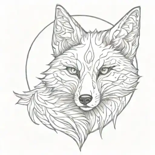Moon Fox Head