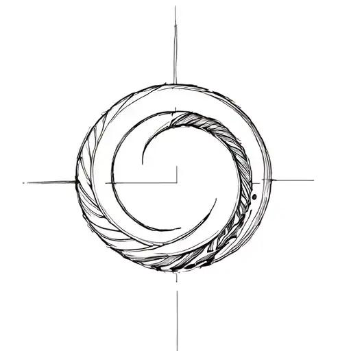 Fibonacci Spiral Initially Faded And Then Solidifying