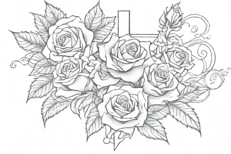 Roses And Cross