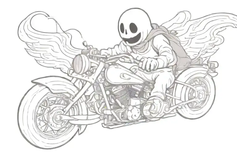 Casper The Ghost Riding A Motorcycle