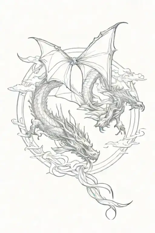 Water And Dragon Flying