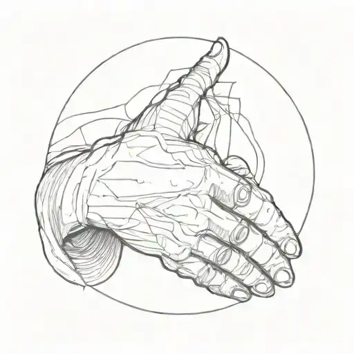 Freedom Standing With Clasped Hands