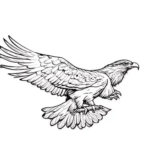 A European Red Kite With Its Wings Outspred