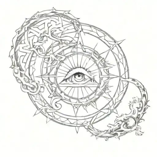 An Ouroboros Design Incorporating Elements Of Occult Literature