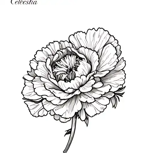 Carnation Flower With Name Celestia