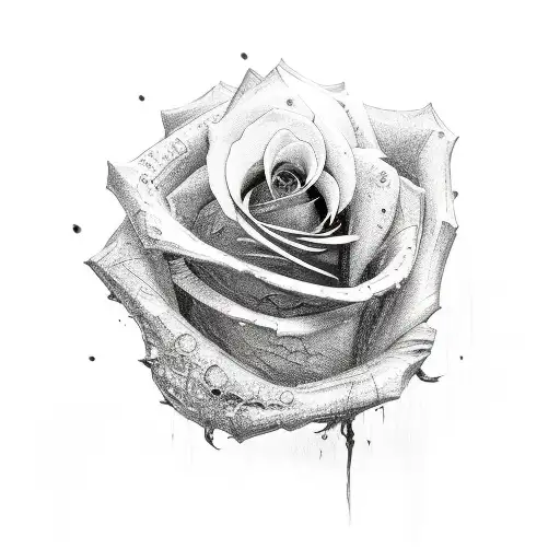 Rose Getting Out From Mud