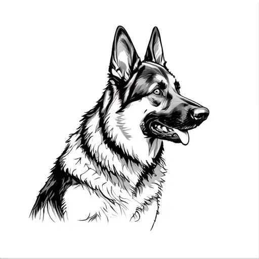 A German Shepherd Dog