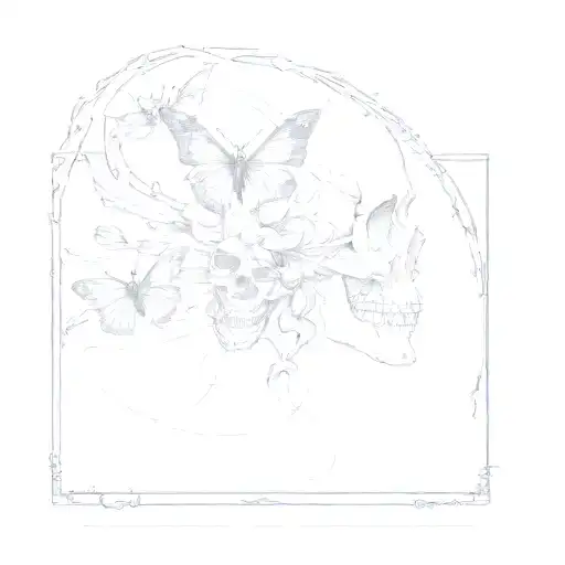 A Butterfly And A Skull