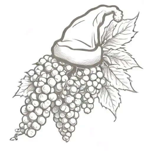 Santa Hat And Grapes