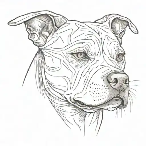 White Staffy With Brown Markings
