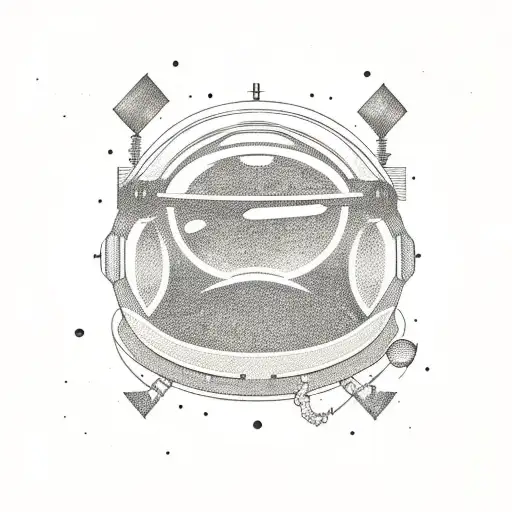 Space Helmet With Solar System Inside