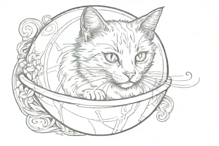 Cat In A Ball