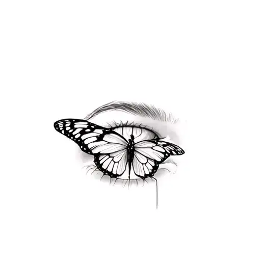 Butterfly Beside The Eye