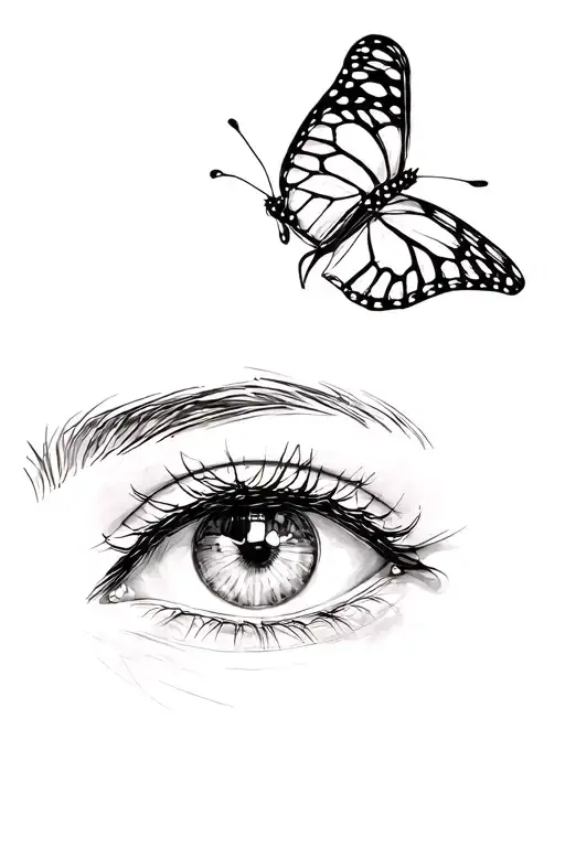 Butterfly Beside The Eye