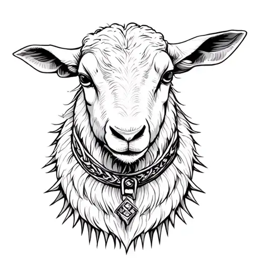 The Head Of The Lamb With A Spiked Choker
