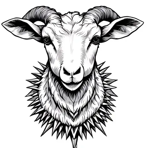 The Head Of The Lamb With A Spiked Choker