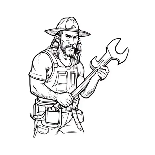 Indigenous Plumber Holding A Wrench