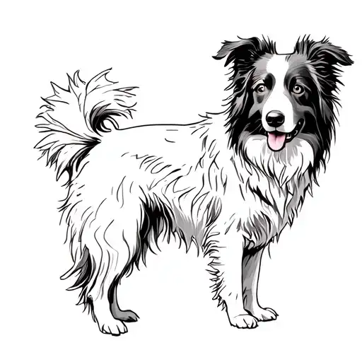 Border Collie Outline