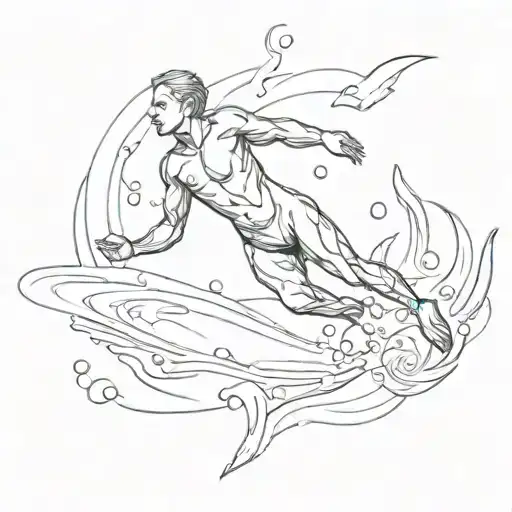 Guy Open Water Swimming Gracefully