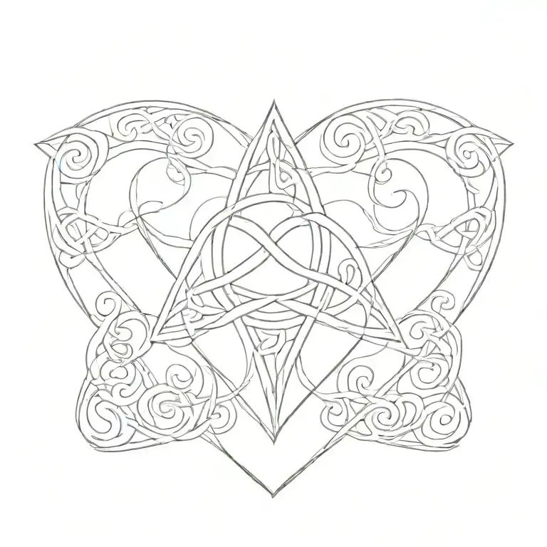 Upside Down Triquetra Heart