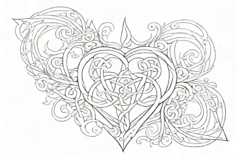 Downturned Triquetra Heart