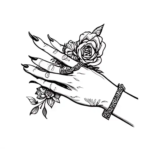 Gucci Pattern Filler Tattoo For Hand Reaching