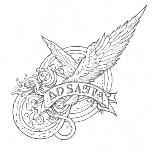 Ad Astra Per Aspera Written In Fine Line Script Font
