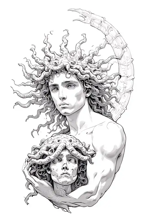 Perseus Holding Medusa Head