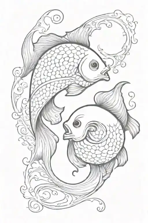 Pisces Fish Resembling Yin Yang