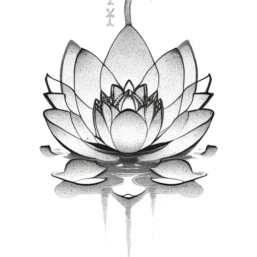 A Serene Lotus Flower Floating On Calm Water