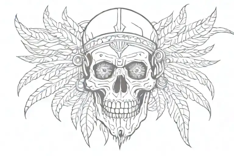 Indigenous Skull Face