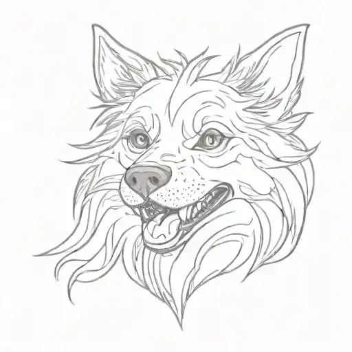 A Hairy Dog Happy Face