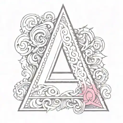 Ace Card Pink Letter A