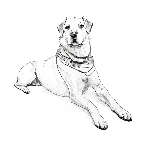 A Black And White Dog