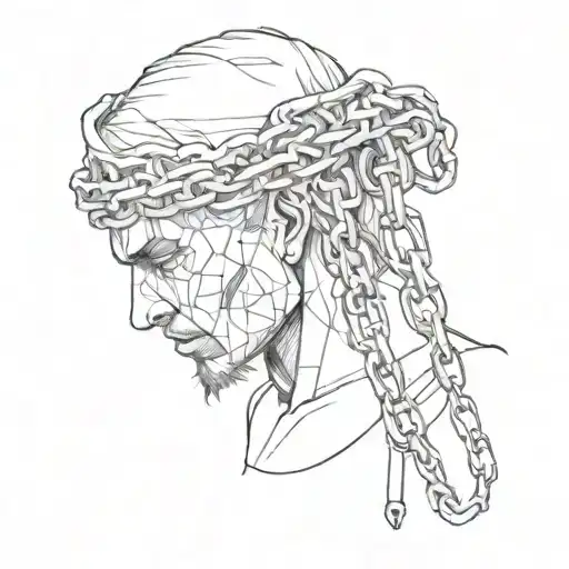 Men Grauded By Chains Wrapped