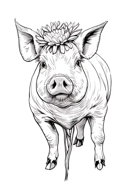Cornflower With Pig