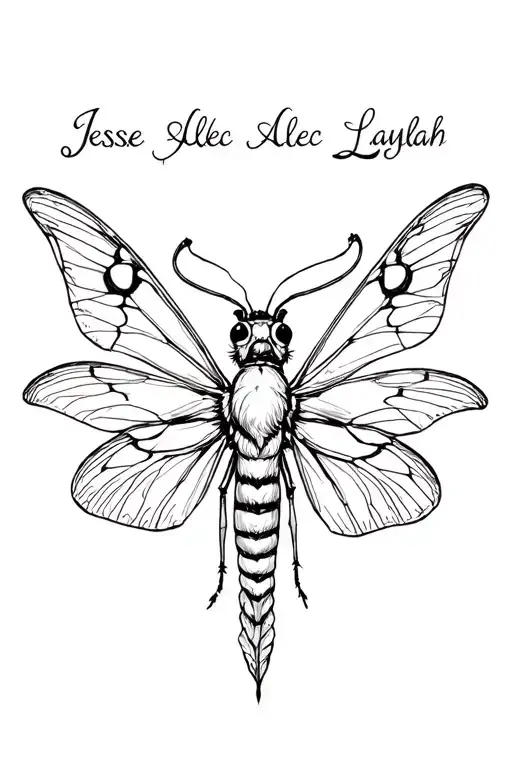 Buttery Fly With Names Jesse Alec Laylah