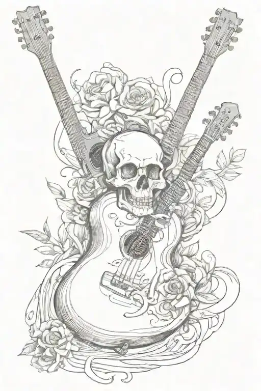 Skull And Guitar