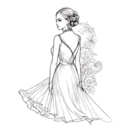 A Woman In A Dress