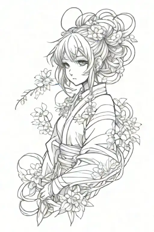 Anime Girl Japanese Style