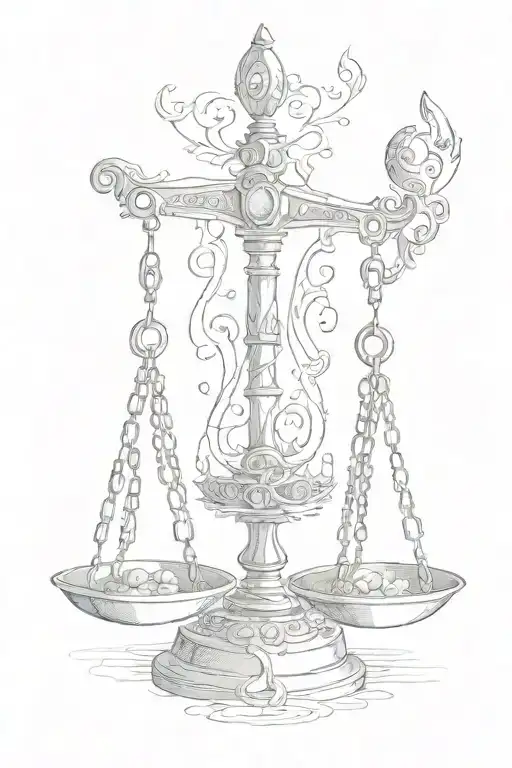 Libra Scales That Are In Part A Trebble Hook