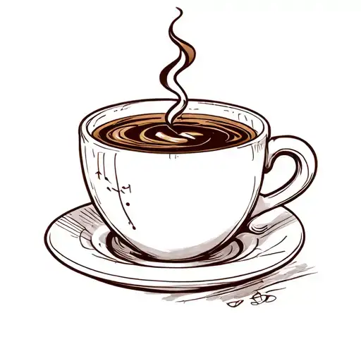 Coffee Cup With A Musical Theme