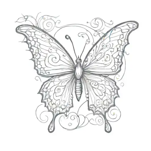 Butterfly With Letter D