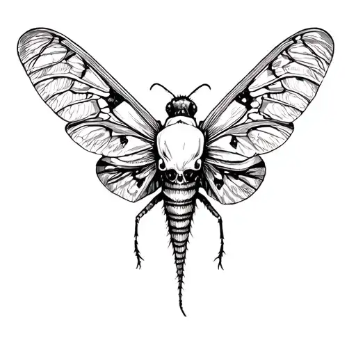 Death Head Moth Sitting