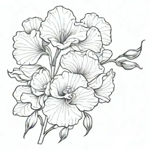 Sweet Pea Flower Blooming